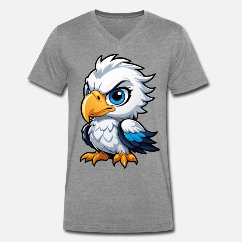 Cheeky Eagle Chick Männer Premium Bio T-Shirt mit V-Ausschnitt