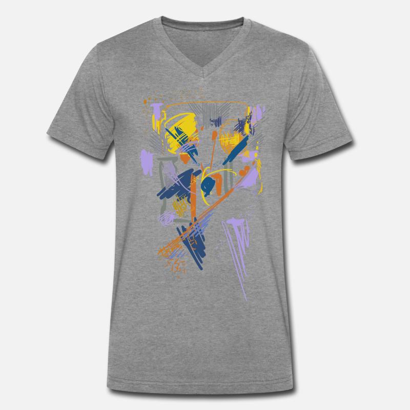 Architecture Abstrait T-shirt encolure en V Premium bio Homme