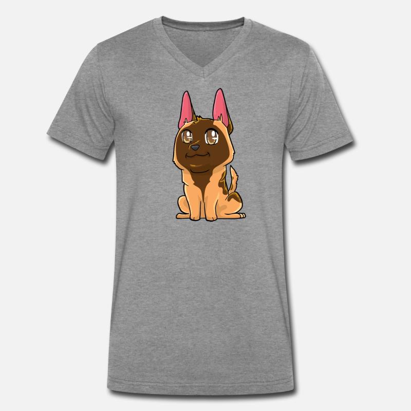 Malinois Männer Premium Bio T-Shirt mit V-Ausschnitt