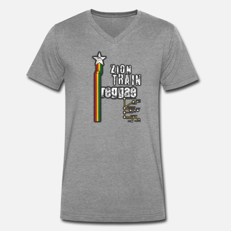 Reggae Star Plus Men's Premium Organic T-shirt with V-neck