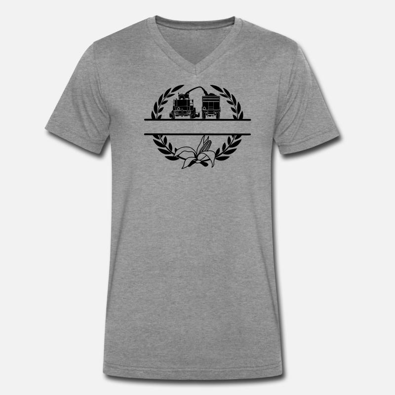 Corn Chopper in laurel wreath Men's Premium Organic T-shirt with V-neck