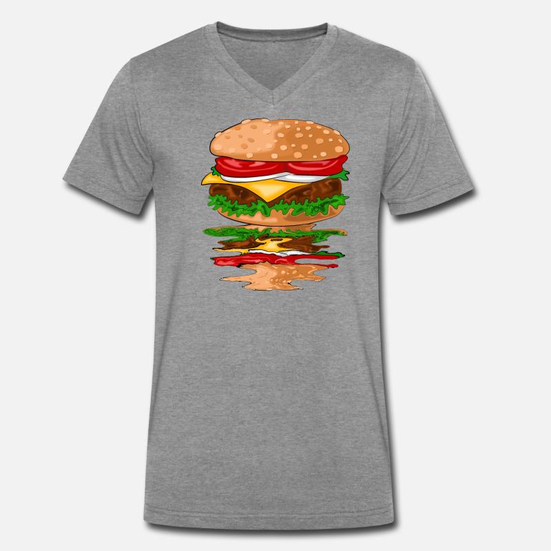 Hamburger Men's Premium Organic T-shirt with V-neck