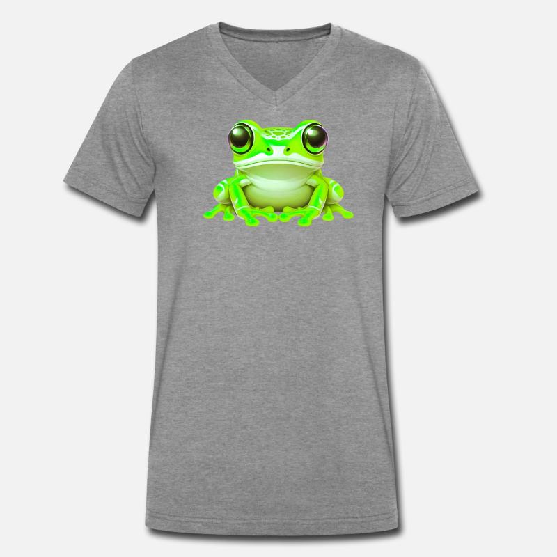 Groda Ekologisk premium-T-shirt med V-ringning herr