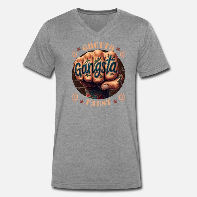Ghetto Faust T-shirt encolure en V Premium bio Homme