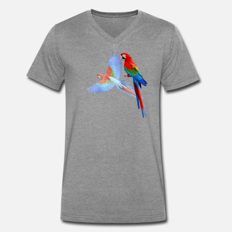 Perroquet T-shirt encolure en V Premium bio Homme