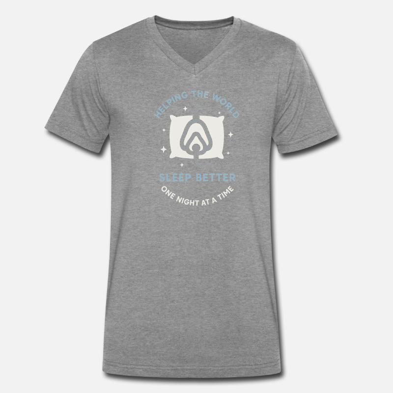 Schlaftechnologe Polysomnographic Tech Rpsgt - Männer Premium Bio T-Shirt mit V-Ausschnitt - Dunkelgrau meliert