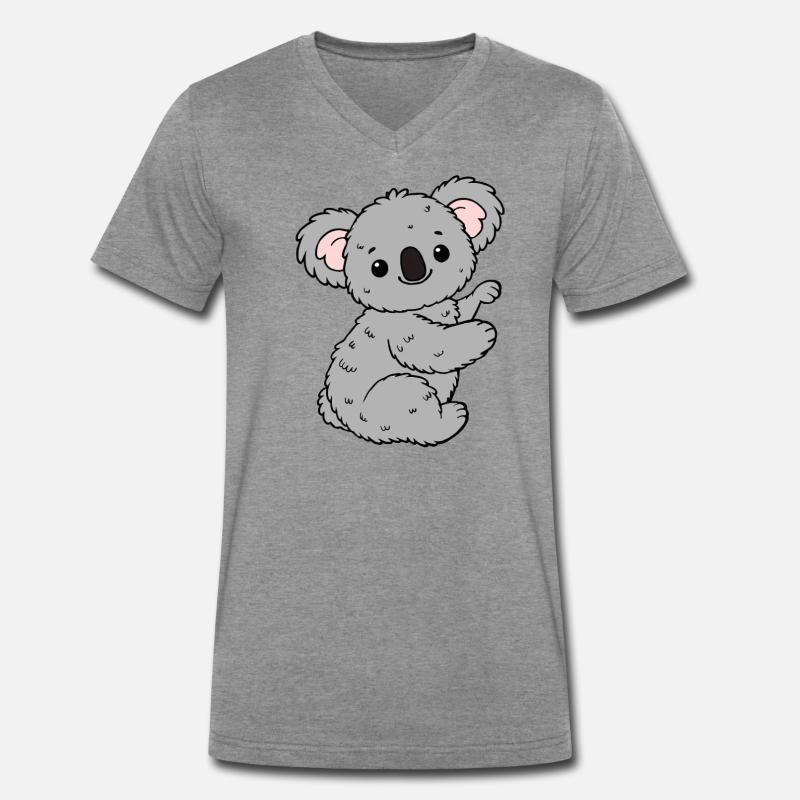 Koala Koala Ours T-shirt encolure en V Premium bio Homme