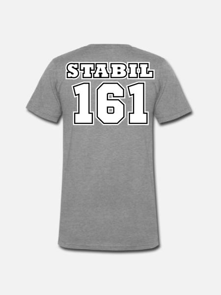STABIL 161 - FOOTBALL - Männer Premium Bio T-Shirt mit V-Ausschnitt - Dunkelgrau meliert