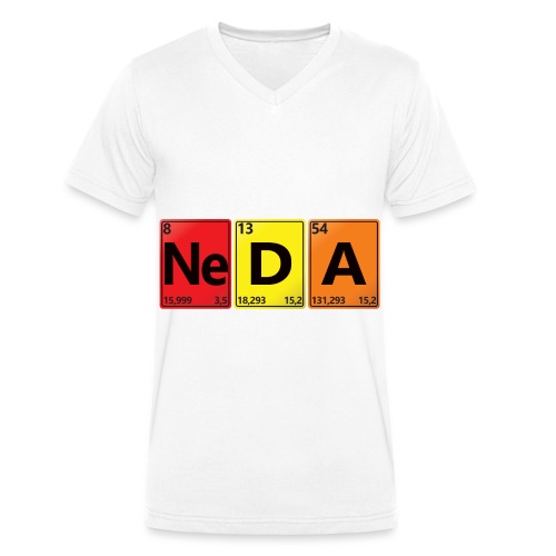 NEDA - Dein Name im Chemie-Look - Stanley/Stella Männer Bio-T-Shirt mit V-Ausschnitt