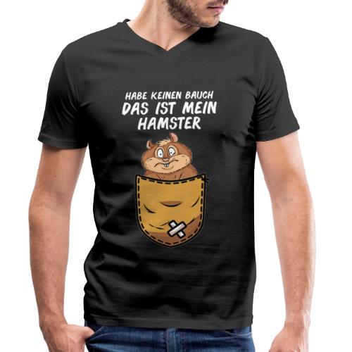 Hamster in der Bauchtasche - Stanley/Stella Männer Bio-T-Shirt mit V-Ausschnitt