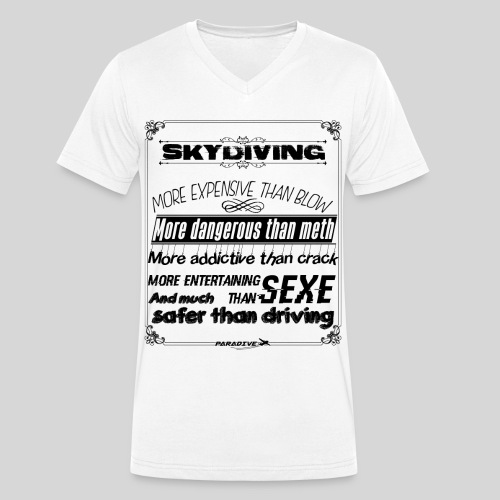 Skydive addiction - T-shirt bio col V Stanley/Stella Homme