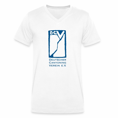 DCV T-Shirt Gründungslogo Blau und Schrift - Männer Bio-T-Shirt mit V-Ausschnitt von Stanley & Stella