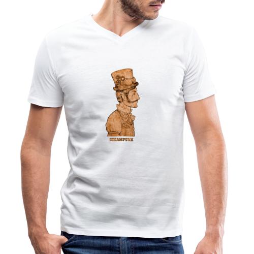 Steampunk Mann Zylinder - Stanley/Stella Männer Bio-T-Shirt mit V-Ausschnitt