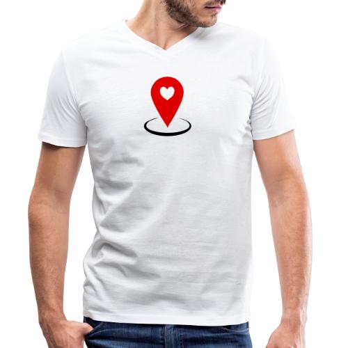 Ein Ort mit Herz - Männer Bio-T-Shirt mit V-Ausschnitt von Stanley & Stella