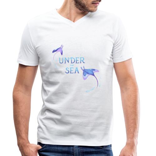 Under the Sea Mantas - Men's Organic V-Neck T-Shirt by Stanley & Stella