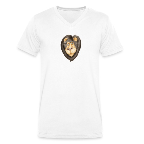 Leo, der flauschige Löwe - Stanley/Stella Männer Bio-T-Shirt mit V-Ausschnitt