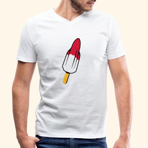 Raketeneis Eis am Stiel T Shirt - Stanley/Stella Männer Bio-T-Shirt mit V-Ausschnitt