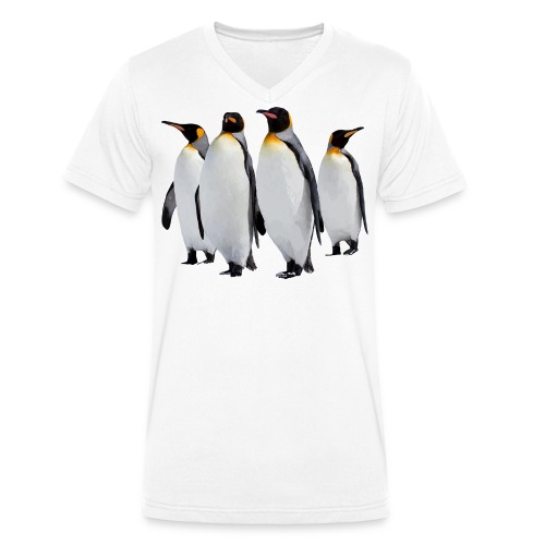 Pinguine - Männer Bio-T-Shirt mit V-Ausschnitt von Stanley & Stella