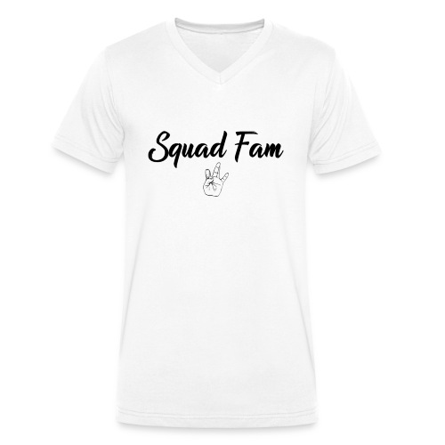 SquadFamlogosvart - Ekologisk T-shirt med V-ringning herr från Stanley & Stella