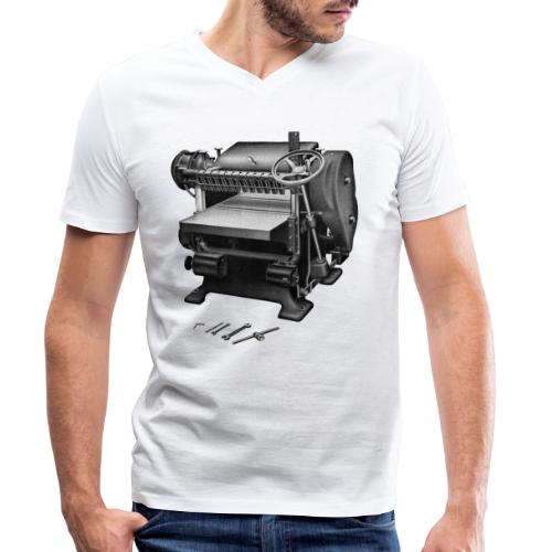 Dicktenhobel Vintage - Männer Bio-T-Shirt mit V-Ausschnitt von Stanley & Stella