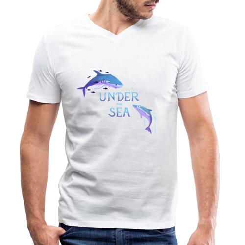 Under the Sea - Requin et dauphin - T-shirt bio col V Stanley & Stella Homme