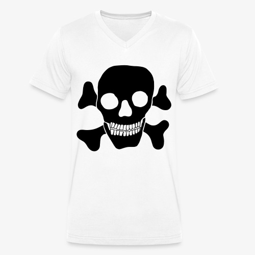 Skull and Bones - Ekologisk T-shirt med V-ringning herr från Stanley & Stella