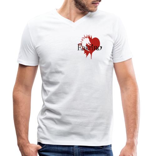 Fakriro-Logo mit Herz - Männer Bio-T-Shirt mit V-Ausschnitt von Stanley & Stella