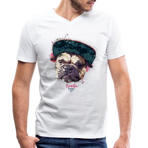 Frenchie Paint - Stanley/Stella Männer Bio-T-Shirt mit V-Ausschnitt