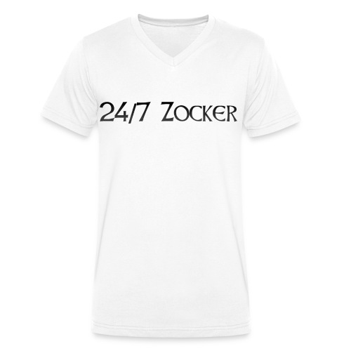 24/7 Zocker - Männer Bio-T-Shirt mit V-Ausschnitt von Stanley & Stella