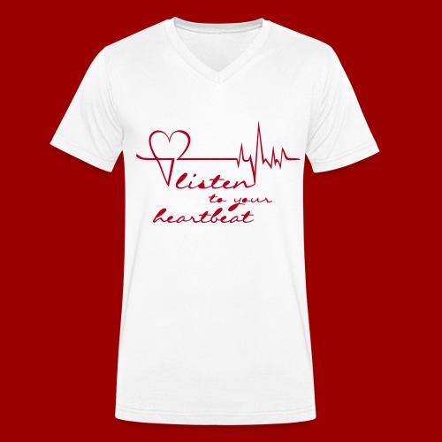 Heartleader_T-Shirt_Font - Stanley/Stella Männer Bio-T-Shirt mit V-Ausschnitt