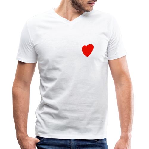Herz - Männer Bio-T-Shirt mit V-Ausschnitt von Stanley & Stella