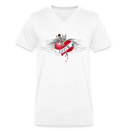 Love Hurts 4- Liebe verletzt - Männer Bio-T-Shirt mit V-Ausschnitt von Stanley & Stella
