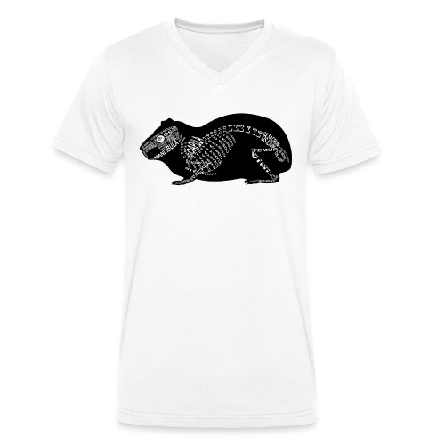 Szkielet świnki morskiej - Ekologiczna koszulka męska Stanley/Stella z dekoltem w serek