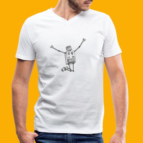 Dat Robot: The Joy of Life - Stanley/Stella Mannen bio-T-shirt met V-hals