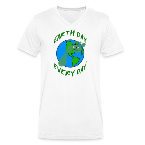 Earth Day Every Day - Stanley/Stella Männer Bio-T-Shirt mit V-Ausschnitt