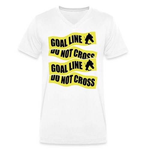 Ice Hockey - Goal Line Do Not Cross - Stanley/Stella Men's Organic V-Neck T-Shirt 