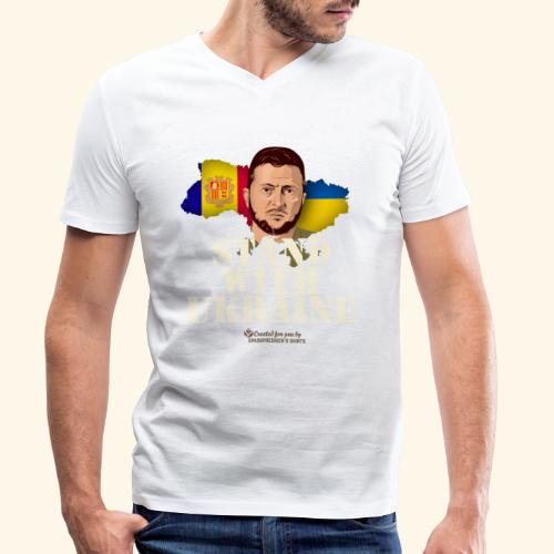 Ukraine Andorra - Stanley/Stella Männer Bio-T-Shirt mit V-Ausschnitt