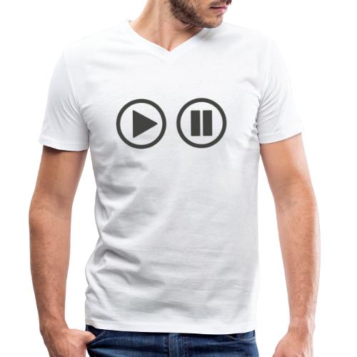 Play the button - Männer Bio-T-Shirt mit V-Ausschnitt von Stanley & Stella