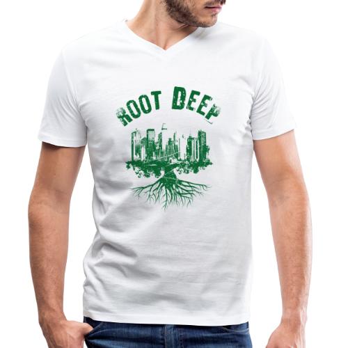 Root deep Urban grün - Männer Bio-T-Shirt mit V-Ausschnitt von Stanley & Stella