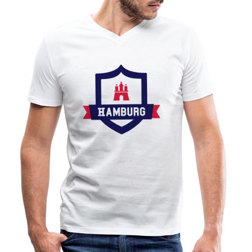 Hamburg College Abzeichen - Männer Bio-T-Shirt mit V-Ausschnitt von Stanley & Stella