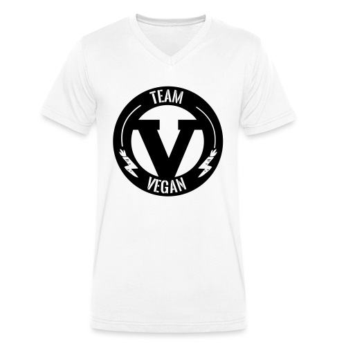 Team Vegan - Mannen bio T-shirt met V-hals van Stanley/Stella 