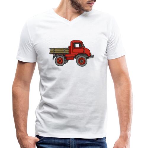 Roter Lastwagen, LKW, Laster - Stanley/Stella Männer Bio-T-Shirt mit V-Ausschnitt