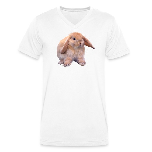 Kaninchen - Stanley/Stella Männer Bio-T-Shirt mit V-Ausschnitt