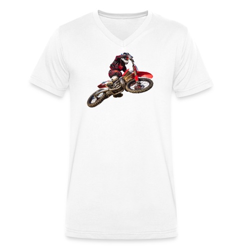 Motocross - Männer Bio-T-Shirt mit V-Ausschnitt von Stanley & Stella