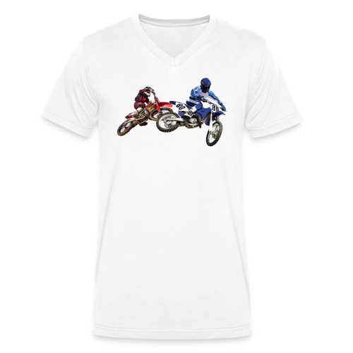 Motocross - Männer Bio-T-Shirt mit V-Ausschnitt von Stanley & Stella