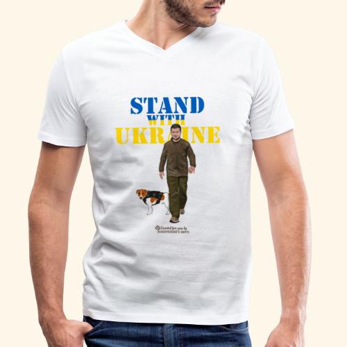 Ukraine Zelensky Patron Stand with Ukraine - Stanley/Stella Männer Bio-T-Shirt mit V-Ausschnitt