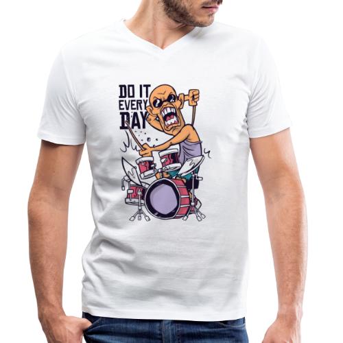 do it every day Drums - Männer Bio-T-Shirt mit V-Ausschnitt von Stanley & Stella