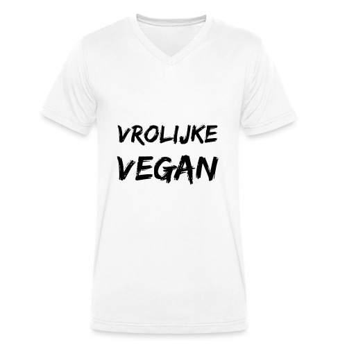 vrolijke vegan - Mannen bio T-shirt met V-hals van Stanley & Stella