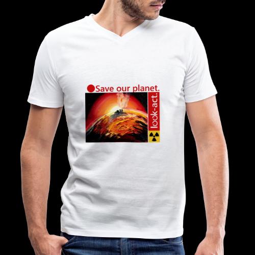Save our planet. Fukushima Theme - Stanley/Stella Männer Bio-T-Shirt mit V-Ausschnitt