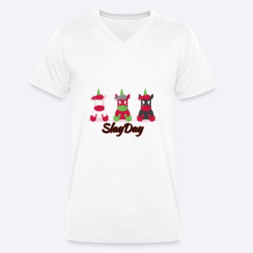 SlayDay - Men's Organic V-Neck T-Shirt by Stanley & Stella